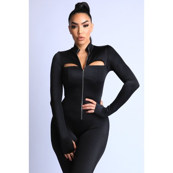 Boutique Pants - Women's Peekaboo Sexy Jumpsuit Party Cocktail Rave Clubwear Bodycon Jumpsuit